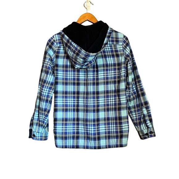 L.L. Bean blue plaid fleece lined shirt. Size xxs - Picture 10 of 10